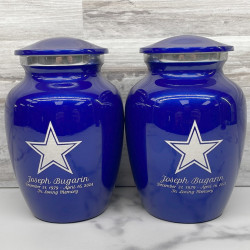 Customer Gallery - Dallas Star Sharing Urn - Midnight Blue