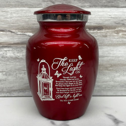 Customer Gallery - Keep the Light On Sharing Urn - Ruby Red