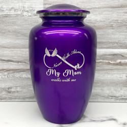 Customer Gallery - My Mom Walks With Me Cremation Urn - Purple Luster