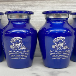 Customer Gallery - Train Keepsake Urn - Midnight Blue