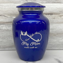 Customer Gallery - My Mom Walks With Me Sharing Urn - Midnight Blue
