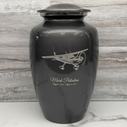 Customer Gallery - Airplane Cremation Urn - Gunmetal Gray