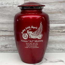 Customer Gallery - Riding with Angels Motorcycle Cremation Urn - Ruby Red