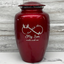 Customer Gallery - My Son Walks With Me Cremation Urn - Ruby Red