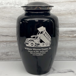 Customer Gallery - Dump Truck Cremation Urn - Jet Black