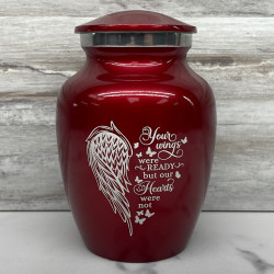 Customer Gallery - Your Wings Were Ready Sharing Urn - Ruby Red