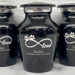 Customer Gallery - Keepsake Infinite Love Pet Cremation Urn - Jet Black