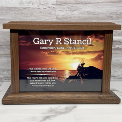 Customer Gallery - Motorcycle Cremation Urn - Prestige Walnut