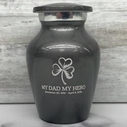 Customer Gallery - Shamrock Keepsake Urn - Gunmetal Gray