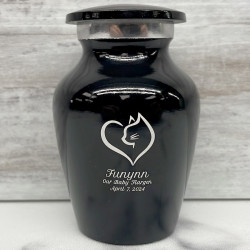 Customer Gallery - Keepsake Loving Cat Pet Cremation Urn - Jet Black