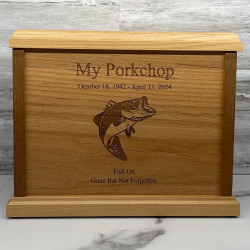 Customer Gallery - Bass Fishing Cremation Urn - Signature Alder