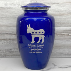 Customer Gallery - Democratic Donkey Cremation Urn - Midnight Blue