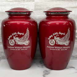 Customer Gallery - Riding with Angels Motorcycle Cremation Urn - Ruby Red
