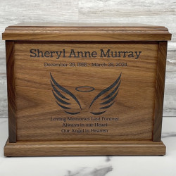 Customer Gallery - Angel Wings Cremation Urn - Signature Walnut