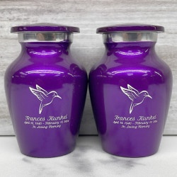 Customer Gallery - Hummingbird Keepsake Urn - Purple Luster