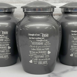 Customer Gallery - I Thought Of You Today Sharing Urn - Gunmetal Gray