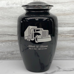 Customer Gallery - Semi Truck Cremation Urn - Jet Black