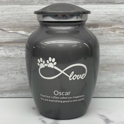 Customer Gallery - Small Infinite Love Pet Cremation Urn - Gunmetal Gray