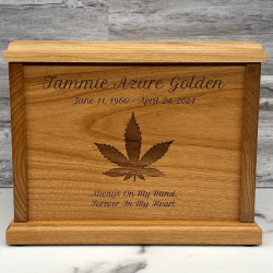 Customer Gallery - Marijuana Cremation Urn - Signature Alder