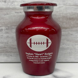 Customer Gallery - Football Keepsake Urn - Ruby Red