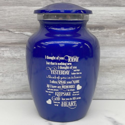Customer Gallery - I Thought Of You Today Sharing Urn - Midnight Blue