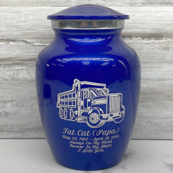 Customer Gallery - Dumping Truck Sharing Urn - Midnight Blue