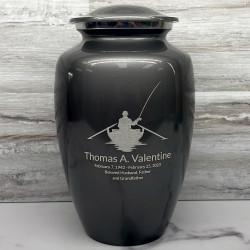 Customer Gallery - Fisherman Boat Cremation Urn - Gunmetal Gray