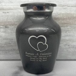 Customer Gallery - Loving Hearts Keepsake Urn - Gunmetal Gray