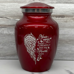 Customer Gallery - Your Wings Were Ready Sharing Urn - Ruby Red