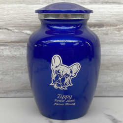 Customer Gallery - Small French Bulldog Dog Cremation Urn - Midnight Blue