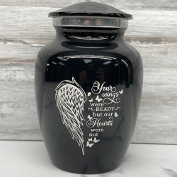 Customer Gallery - Your Wings Were Ready Sharing Urn - Jet Black