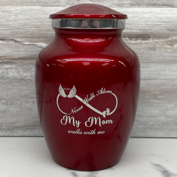 Customer Gallery - My Mom Walks With Me Sharing Urn - Ruby Red