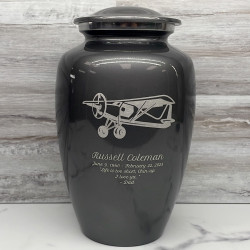 Customer Gallery - Bush Plane Cremation Urn - Gunmetal Gray