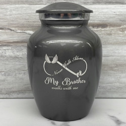 Customer Gallery - My Brother Walks With Me Sharing Urn - Gunmetal Gray