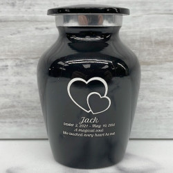 Customer Gallery - Loving Hearts Keepsake Urn - Jet Black