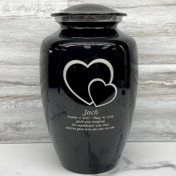 Customer Gallery - Loving Hearts Cremation Urn - Jet Black