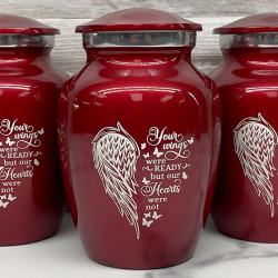 Customer Gallery - Your Wings Were Ready Sharing Urn - Ruby Red