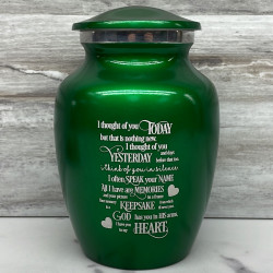 Customer Gallery - I Thought Of You Today Sharing Urn - Shamrock Green