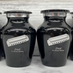 Customer Gallery - Harmonica Keepsake Urn - Jet Black