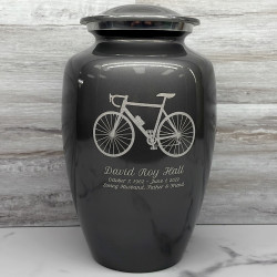 Customer Gallery - Bicycle Cremation Urn - Gunmetal Gray