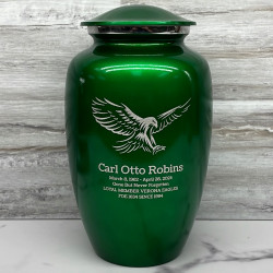 Customer Gallery - Eagle Cremation Urn - Shamrock Green