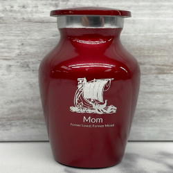 Customer Gallery - Viking Ship Keepsake Urn - Ruby Red