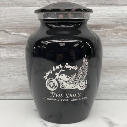 Customer Gallery - Riding with Angels Sharing Urn - Jet Black