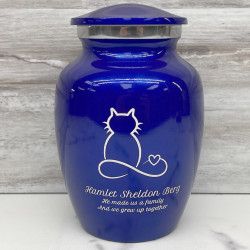 Customer Gallery - Infinite Love Cat Cremation Urn - Midnight Blue