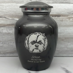 Customer Gallery - Shih Tzu Dog Cremation Urn - Gunmetal Gray