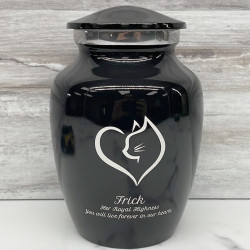 Customer Gallery - Small Loving Cat Pet Cremation Urn - Jet Black
