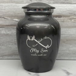 Customer Gallery - My Son Walks With Me Sharing Urn - Gunmetal Gray