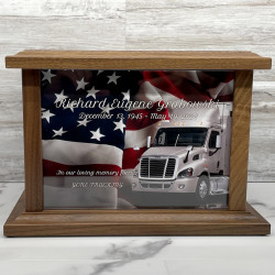 Customer Gallery - Semi Truck Cremation Urn - Prestige Walnut