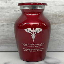 Customer Gallery - Caduceus Keepsake Urn - Ruby Red