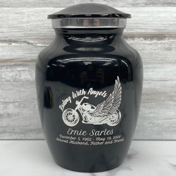 Customer Gallery - Riding with Angels Sharing Urn - Jet Black